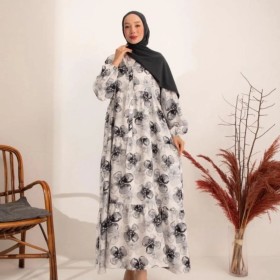 فستان عملي ابيض واسود