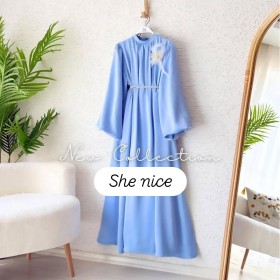 فستان مع حزام لولو